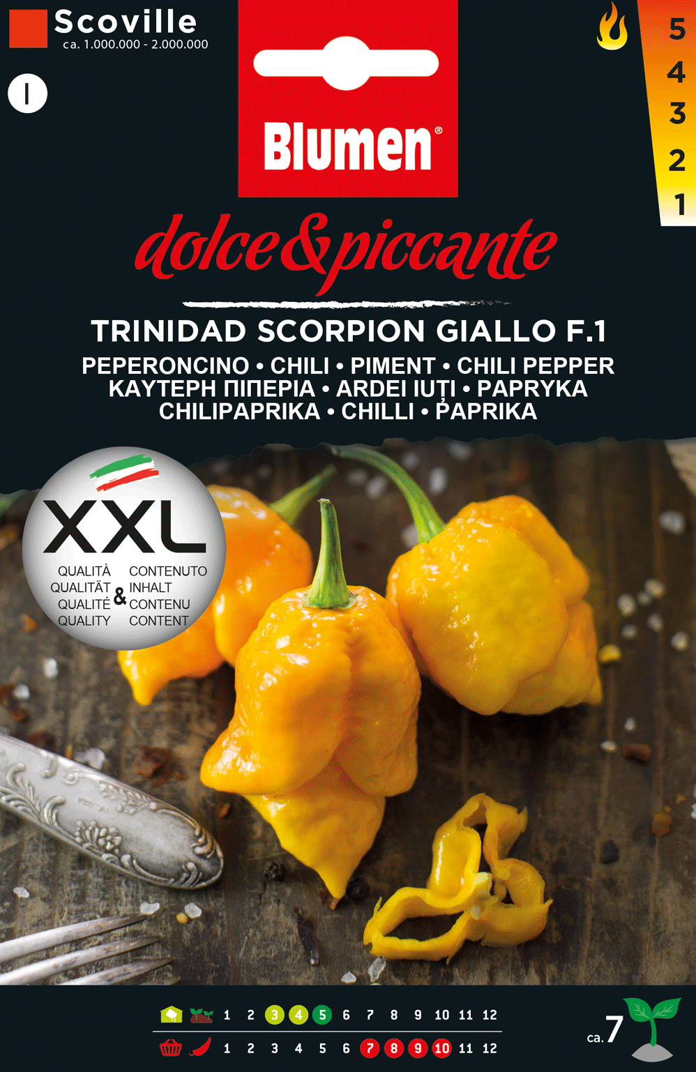 Peperoncino Trinidad Scorpion Giallo