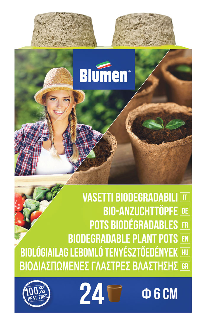 Vasetti Biodegradabili Per Piante Sunflower | 24 Pezzi Quadrati 6cm | Senza Torba - Foto 8