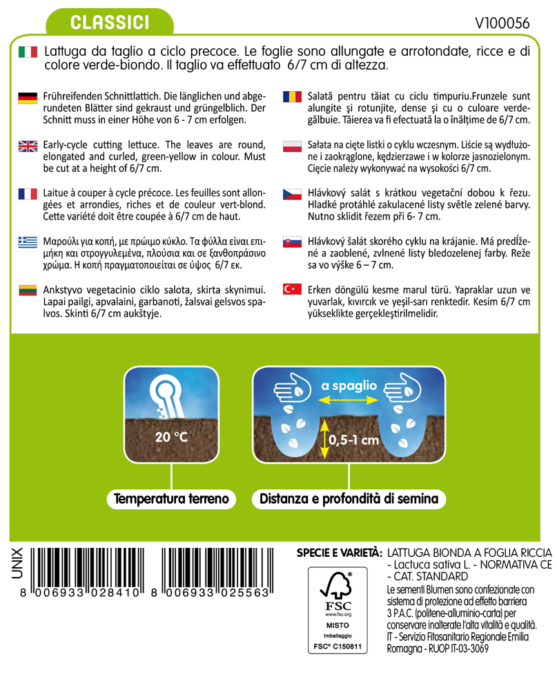 Lattuga Da Taglio Bionda A Foglia Riccia - immagine 2